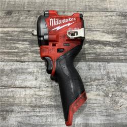 AS-IS Milwaukee FUEL 12V Lithium-Ion Brushless Cordless Stubby 3/8 in. Impact Wrench (Tool-Only)