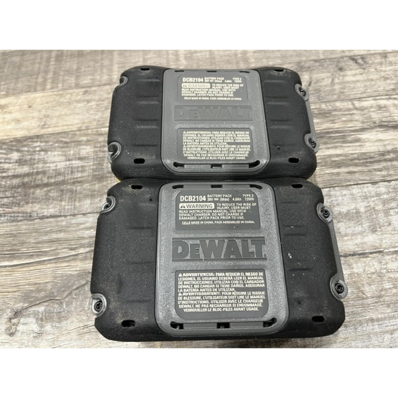 AS-IS DEWALT 20V MAX XR Lithium-Ion 4.0 Ah Battery Packs (2-Pack)