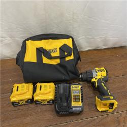 AS-IS DEWALT 20V MAX XR Hammer Drill and ATOMIC Impact Driver 2 Tool Cordless Combo Kit with (2) 4.0Ah Batteries, Charger, and Bag