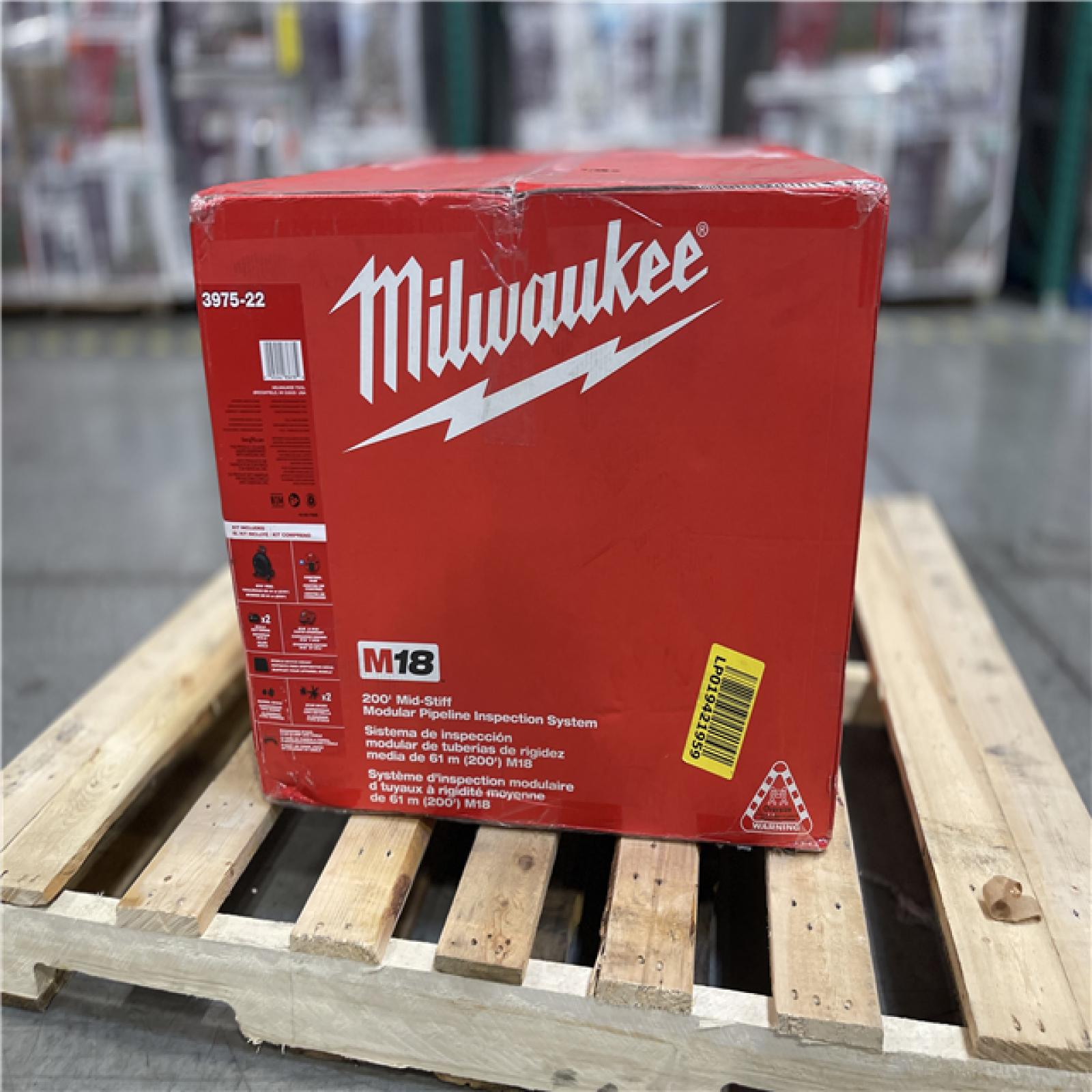 DALLAS LOCATION- NEW! Milwaukee M18 18-Volt Lithium-Ion Cordless 200 ft. Mid-Stiff Pipeline Sewer Camera System Kit