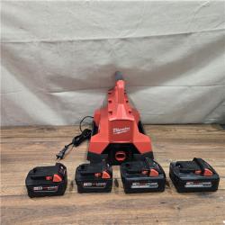 AS-IS Milwaukee18-Volt Lithium-Ion Battery Pack (2) 5.0Ah and High Output Battery Pack (2) 6.0Ah with PACKOUT 6-Port Rapid Charger