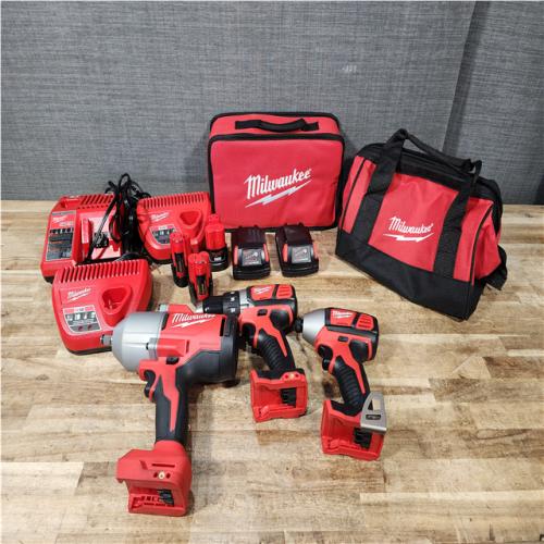 Houston Location AS-IS Milwaukee Drills QTY/3 and Batteries QTY/5 with Chargers QTY/3