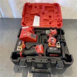 AS-IS - MILWAUKEE FUEL 18V Lithium-Ion Brushless Cordless Hammer Drill and Impact Driver Combo Kit