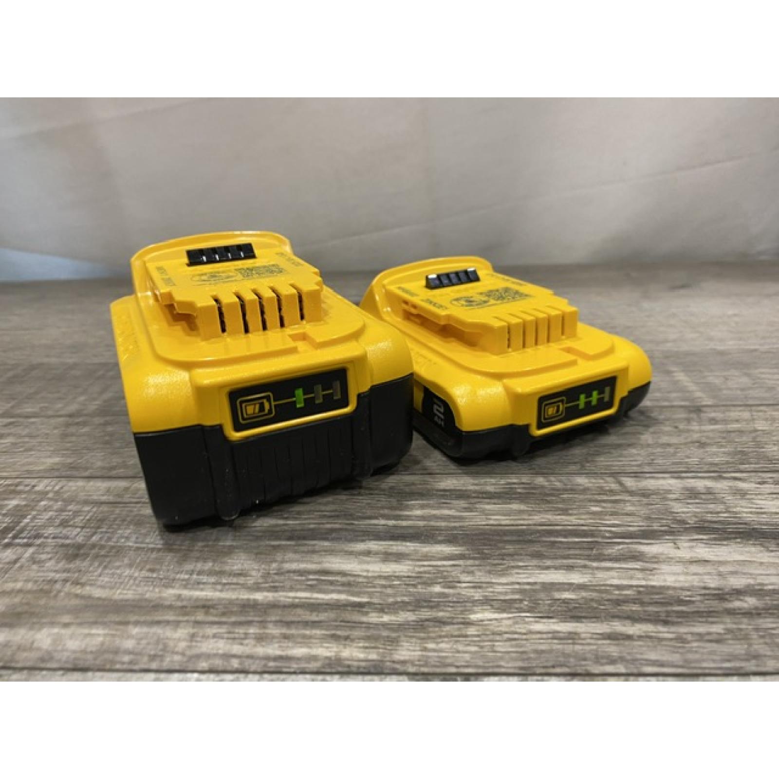 AS-IS DEWALT 20V MAX Lithium-Ion Battery Kit with 5.0Ah and 2.0Ah Battery and Charger