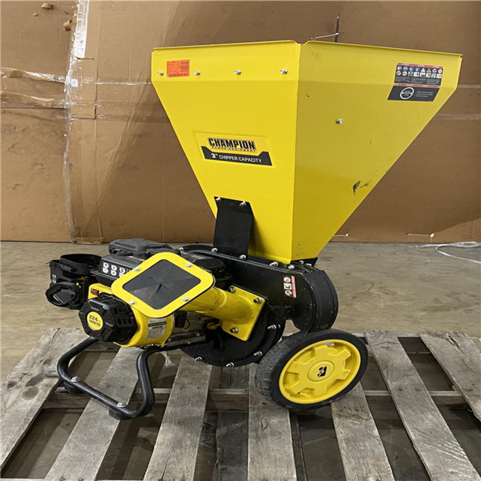 Houston Location AS IS -  Champion 3 Chipper Capacity