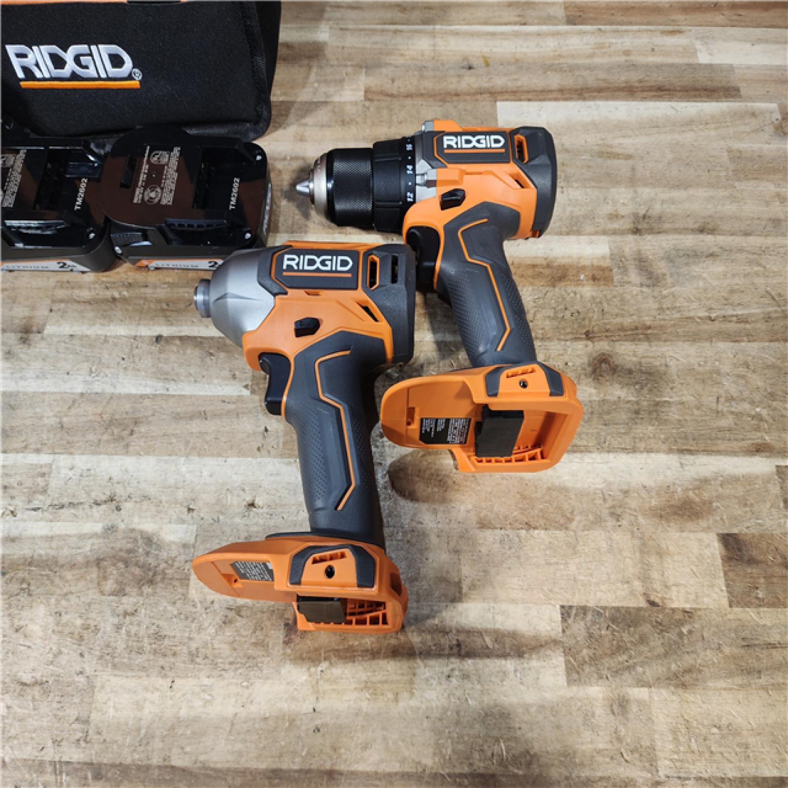 HOUSTON LOCATION - AS - IS RIDGID 18V Cordless Drill/Driver  Impact Driver 2-Tool Combo Ki