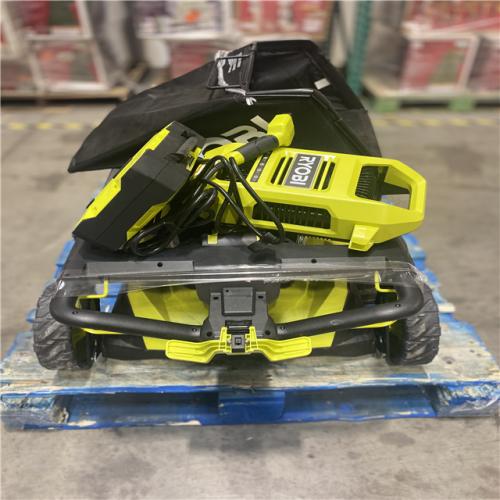 Dallas Location - As-Is RYOBI 80V HP Brushless Battery Cordless Electric 30 in. Multi-Blade Lawn Mower with Battery and Charger