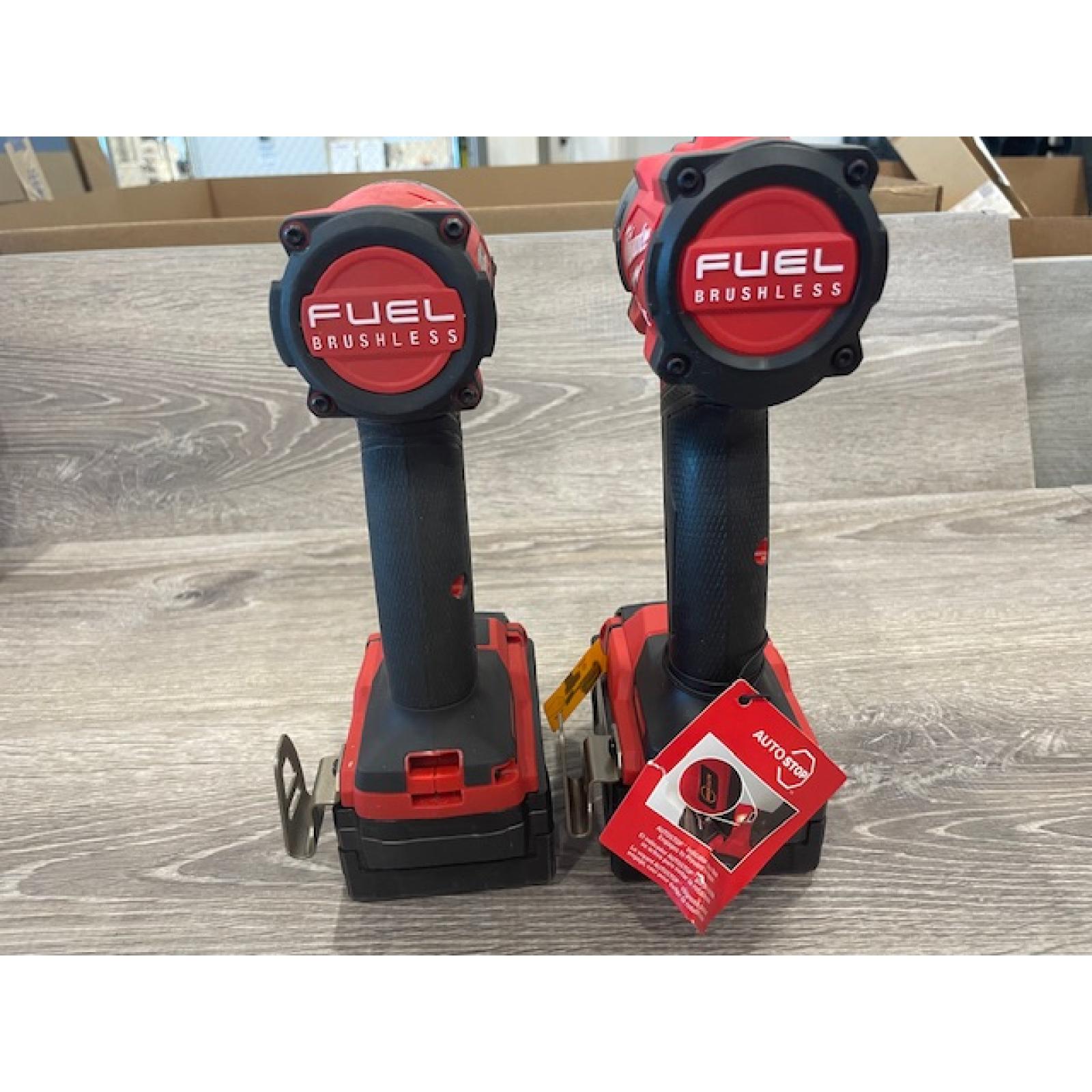 AS-IS Milwaukee FUEL 18V Lithium-Ion Brushless Cordless Hammer Drill and Impact Driver Combo Kit