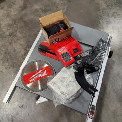 As-Is- Milwaukee M18 FUEL ONE-KEY 18- Volt Lithium-Ion Brushless Cordless 8-1/4 in. Table Saw Kit W/(1) 12.0Ah Battery & Rapid Charger