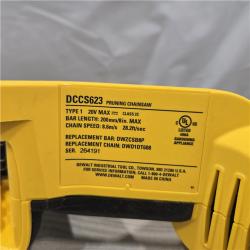 AS-IS DeWalt 20V MAX 8 in. Cordless Battery Powered Pruning Chainsaw (Tool Only)