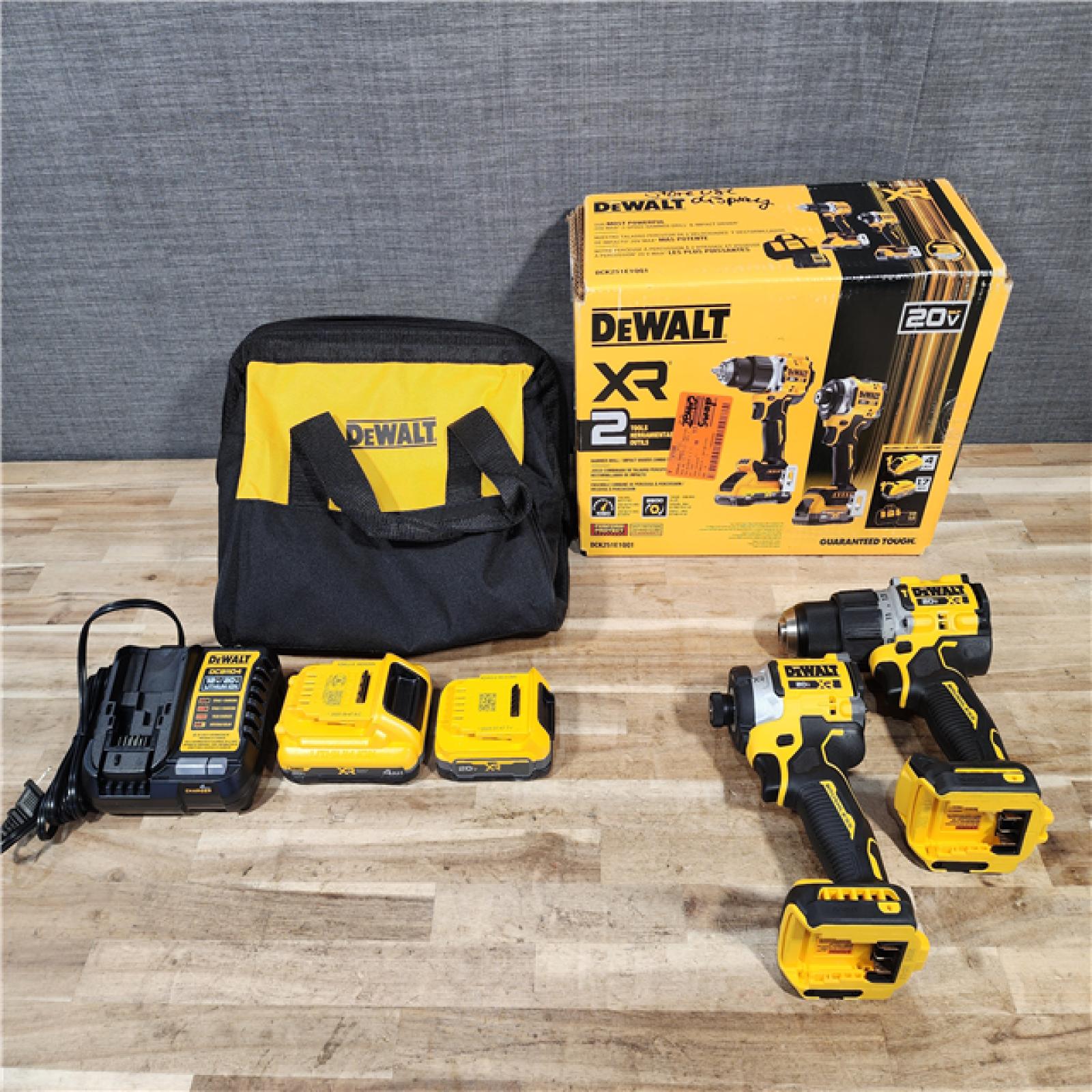 HOUSTON LOCATION - AS-IS DEWALT 20V XR Lithium-Ion Cordless 2-Tool Combo Kit