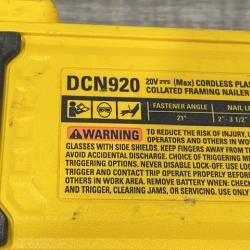 AS-IS DEWALT 20-Volt 21° Cordless Framing Nailer (Tool-Only)
