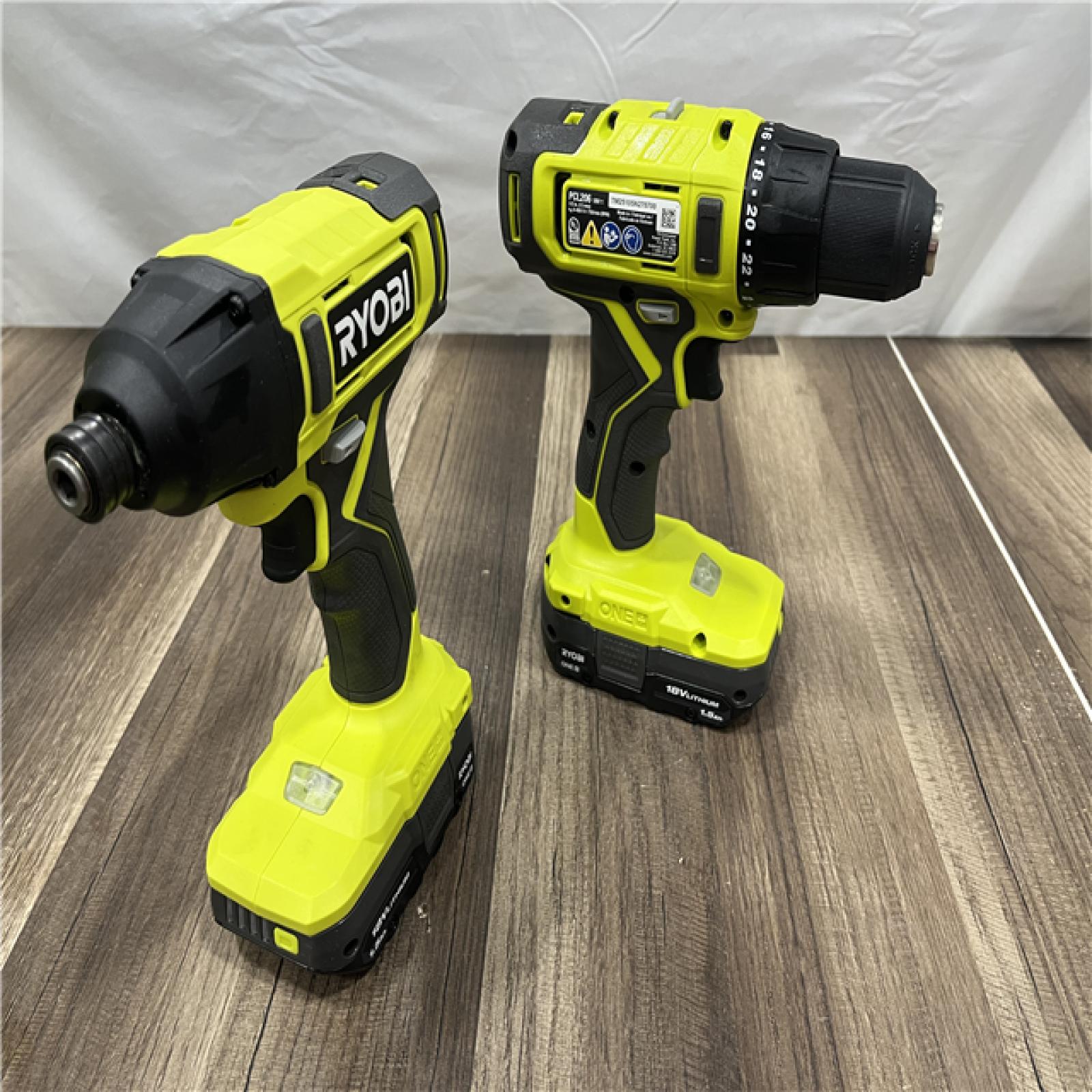 GOOD RYOBI ONE+ 18V Cordless 2-Tool Combo Kit with Drill/Driver, Impact Driver, (2) 1.5 Ah Batteries, and Charger