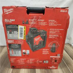 AS-IS- Milwaukee- M12 Green Beam Laser 360° 3-Plane Kit