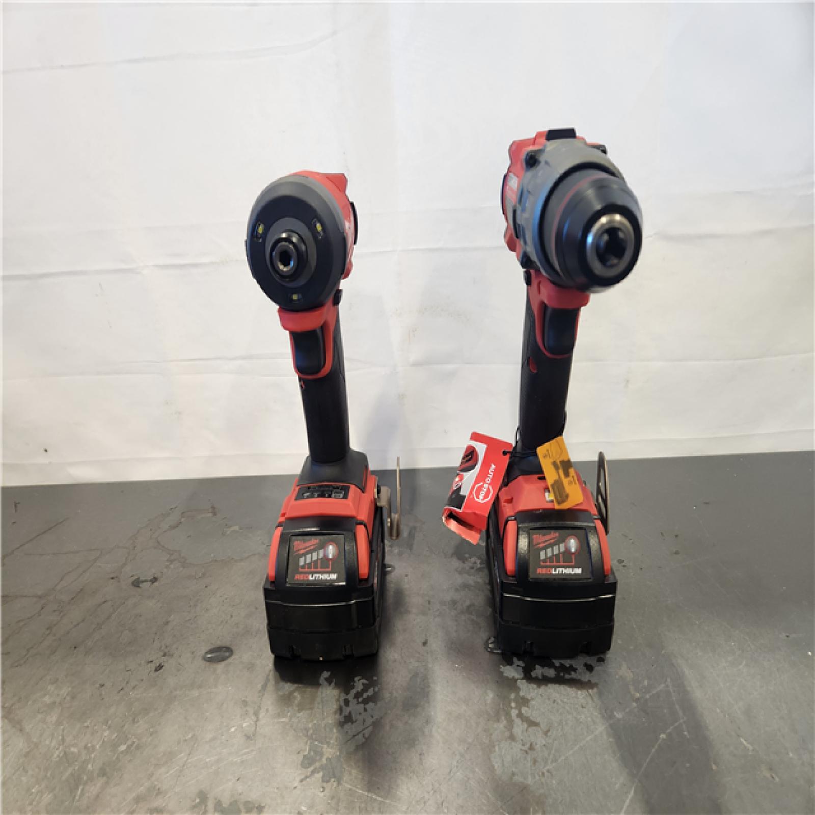 AS-IS - Milwaukee M18 FUEL 18V Lithium-Ion Brushless Cordless Hammer Drill and Impact Driver Combo Kit (2-Tool) with 2 Batteries