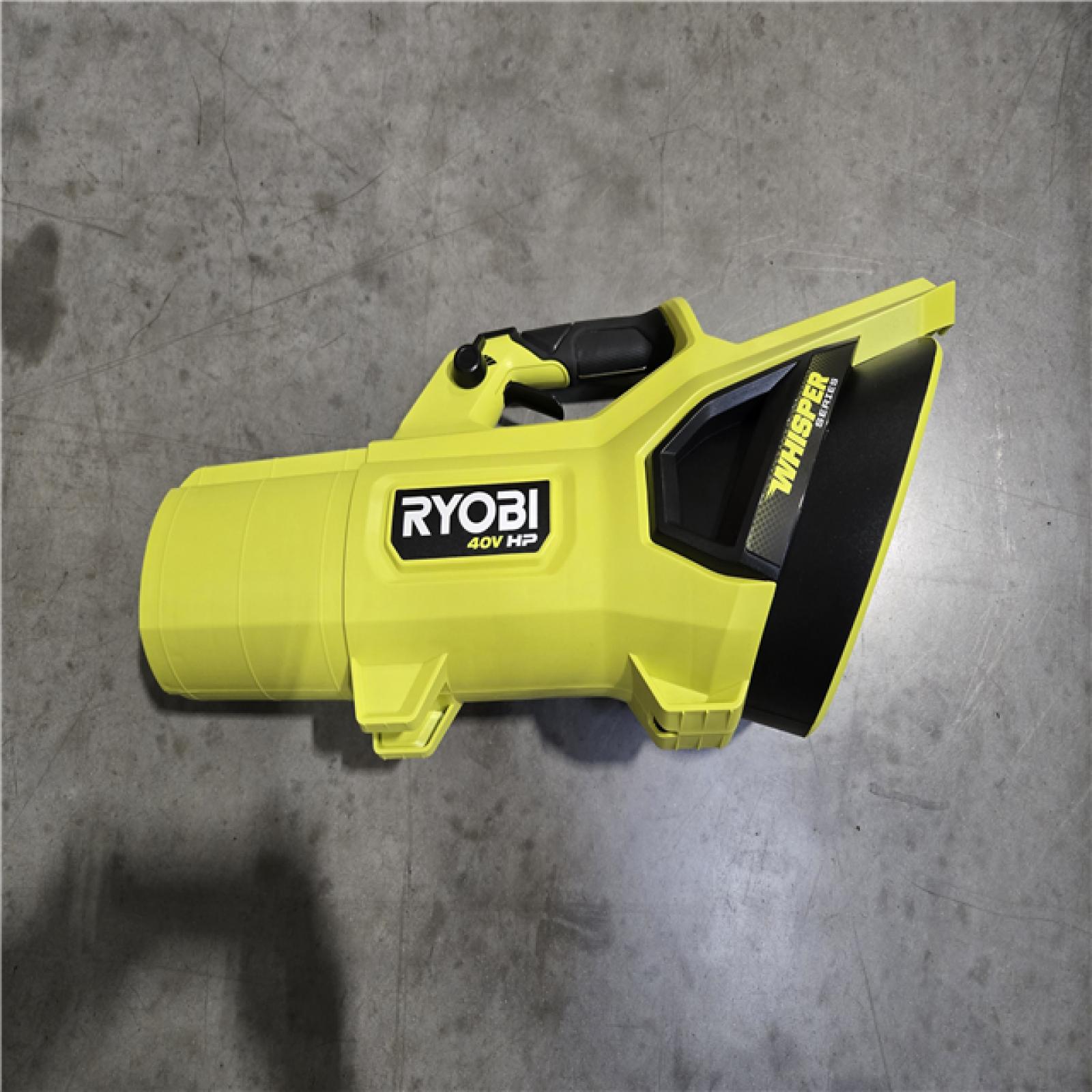AS-IS RYOBI 40V HP Whisper Series 190 MPH 730 CFM Leaf Blower and Backpack Battery Kit