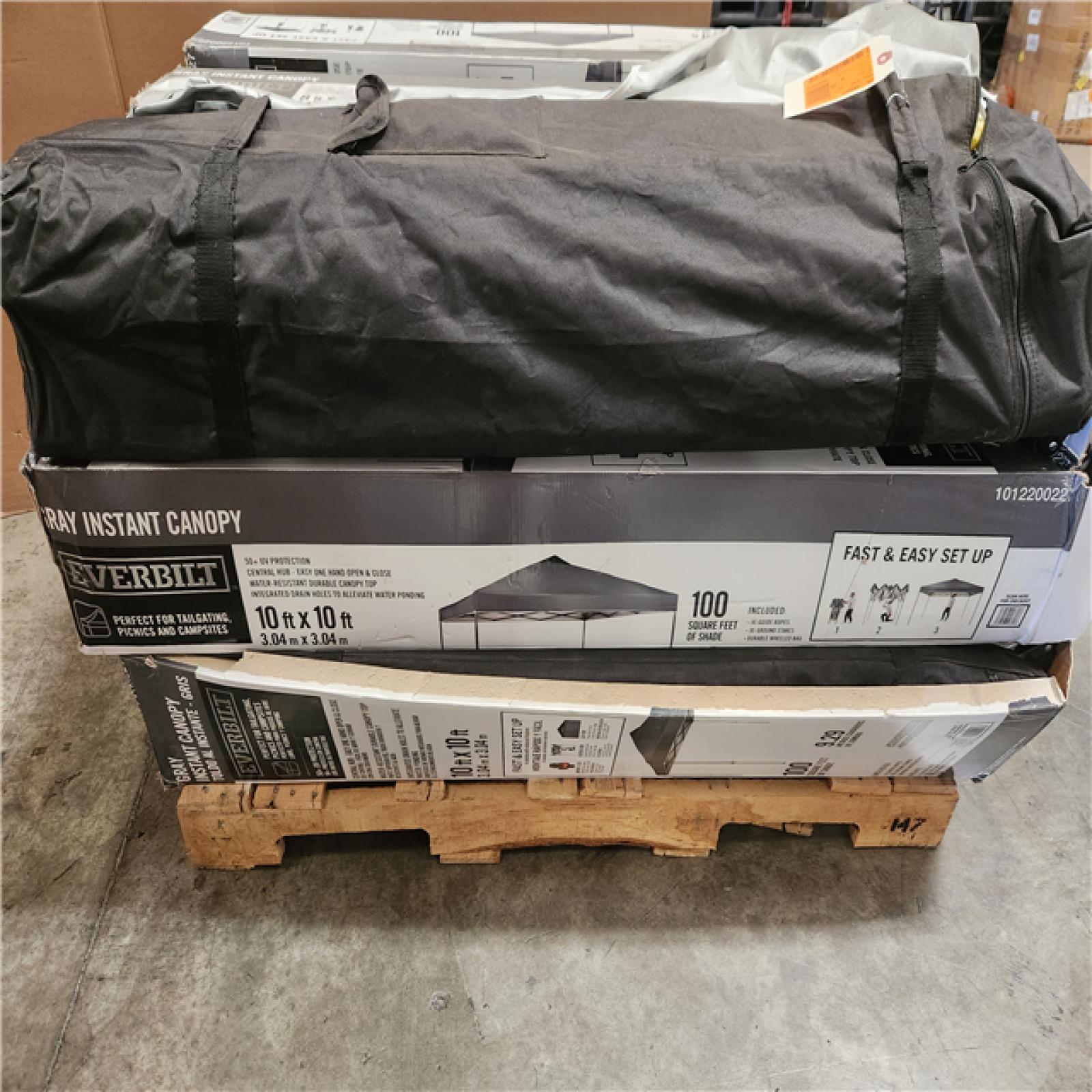 Phoenix AS-IS Mixed Everbilt Instant Canopy Pop Up Tent Pallet of 12