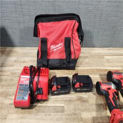 HOUSTON LOCATION - AS - IS Milwaukee 18V Lithium-Ion Brushless Cordless Compact Drill/Impact Combo Kit