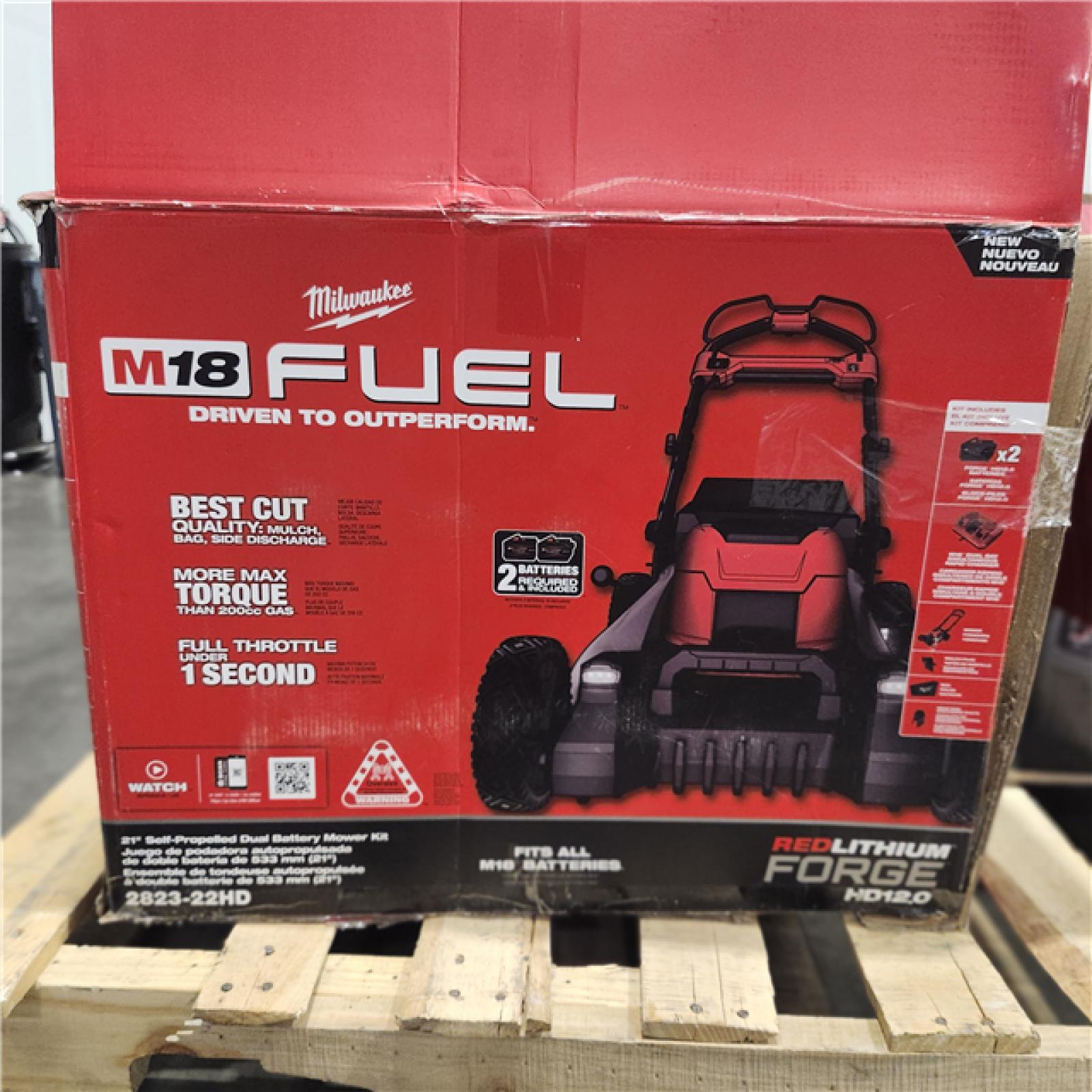 As-Is- M18 FUEL Brushless Cordless 21 in. Walk Behind Dual Battery Self-Propelled Mower W/(2) 12.0Ah Battery and Rapid Charger
