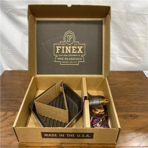 NEW! Finex Cast Iron Collection 11.6 in. Cast Iron Grill Pan in Iron Patina
