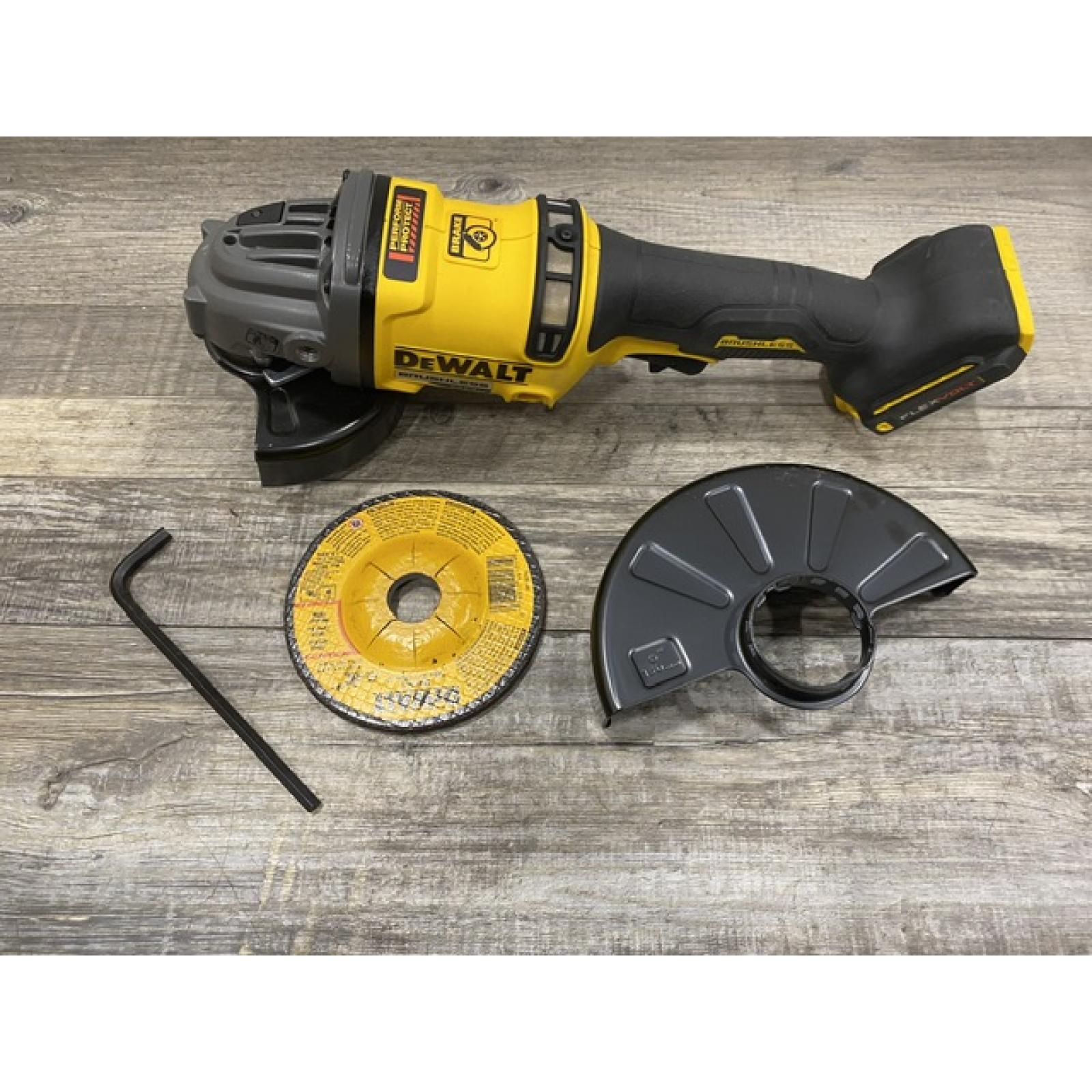 AS-IS DEWALT FLEXVOLT 60V MAX Cordless Brushless 4.5 in. to 6 in. Small Angle Grinder with Kickback Brake (Tool Only)