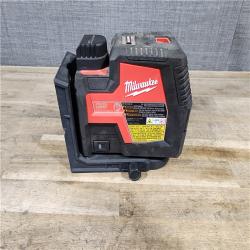 HOUSTON LOCATION - AS-IS Milwaukee-3522-20 Green Beam Laser Cross Line Plumb Point USB Rechargeable (TOOL ONLY)