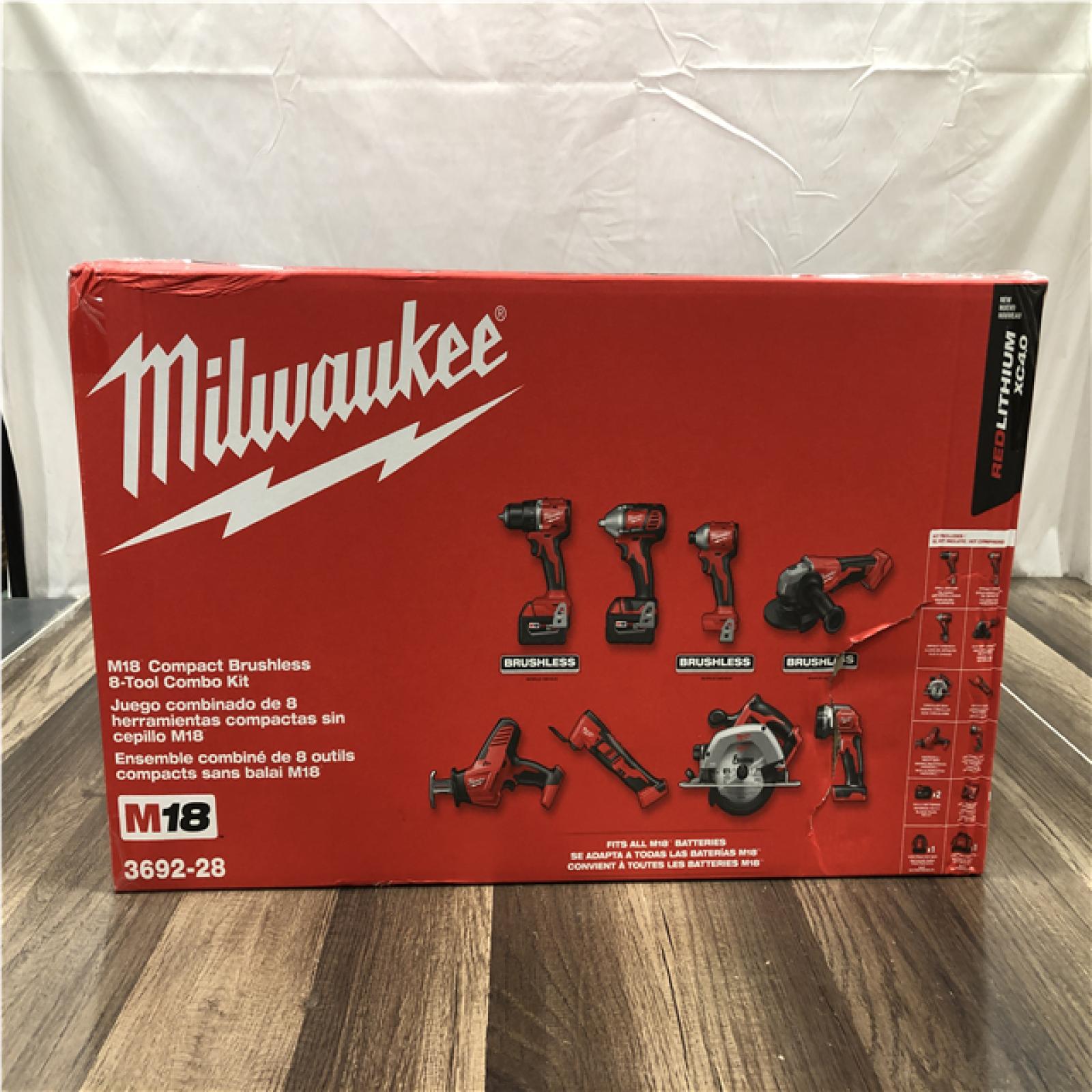NEW - Milwaukee 18-Volt Lithium-Ion Cordless (8-Tool) Combo Kit