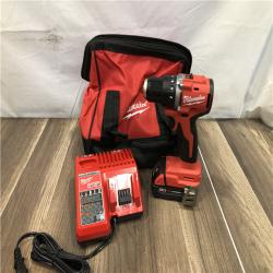 AS-IS Milwaukee 18V Lithium-Ion Brushless Cordless 1/2 in. Compact Drill/Driver with kit