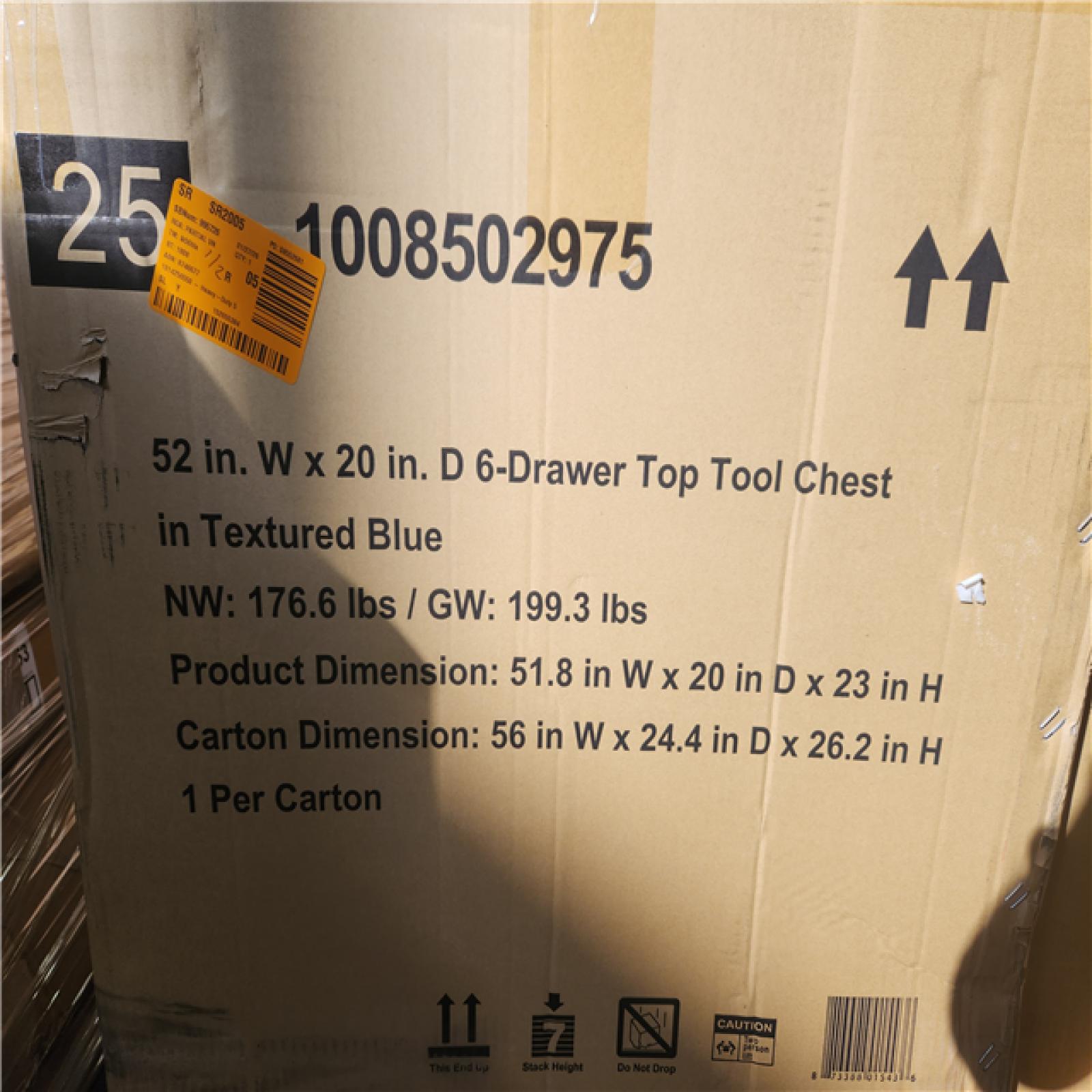 Phoenix NEW Husky Heavy-Duty 52 in. W 15-Drawer Matte Blue Steel Rolling Tool Chest Combo (SEALED)