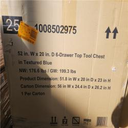 Phoenix NEW Husky Heavy-Duty 52 in. W 15-Drawer Matte Blue Steel Rolling Tool Chest Combo (SEALED)