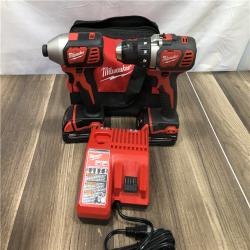 AS-IS Milwaukee 18V Lithium-Ion Cordless Drill Driver/Impact Driver Combo Kit
