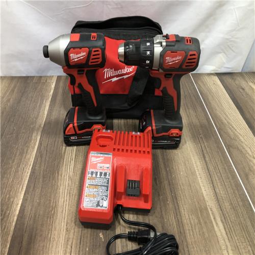 AS-IS Milwaukee 18V Lithium-Ion Cordless Drill Driver/Impact Driver Combo Kit