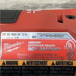 AS-IS Milwaukee FUEL 12V Lithium-Ion Brushless Cordless 1/4 in - 3/8 in Extended Ratchet (Tool-Only)