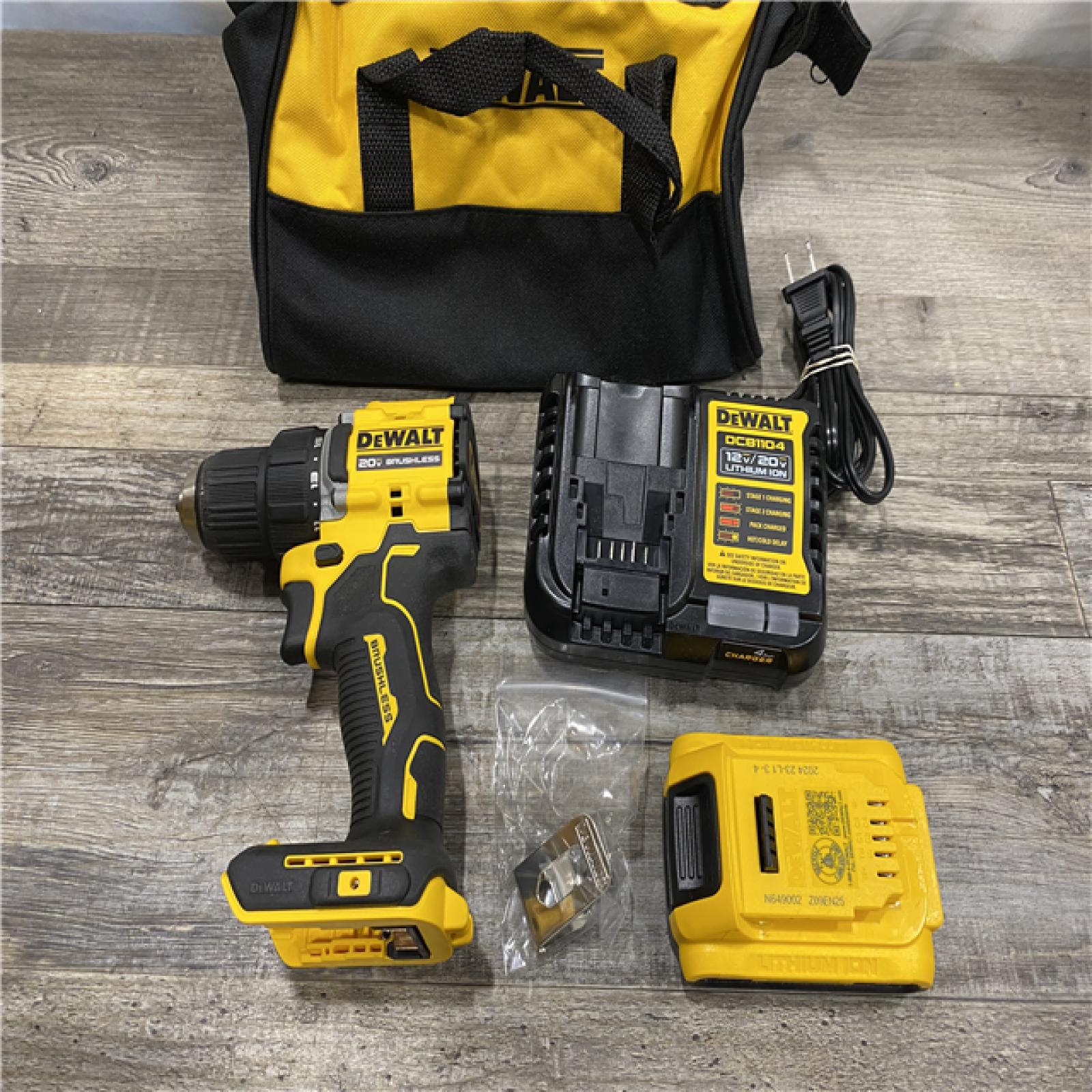 AS-IS DEWALT Atomic 20V Lithium-Ion Cordless Compact 1/2 in. Drill/Driver Kit