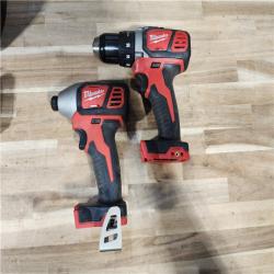HOUSTON LOCATION - AS-IS Milwaukee  18V Lithium-Ion Cordless Drill Driver/Impact Driver Combo Kit