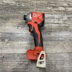AS-IS Milwaukee 18V Lithium-Ion Compact Brushless Cordless 1/4 in. Impact Driver (Tool-Only)