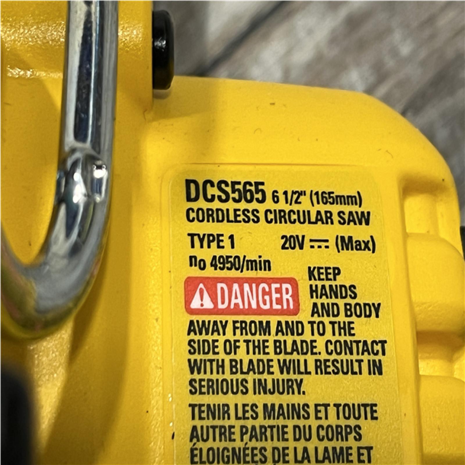 AS-IS DEWALT 20V MAX Cordless Brushless 6-1/2 in. Sidewinder Style Circular Saw (Tool Only)