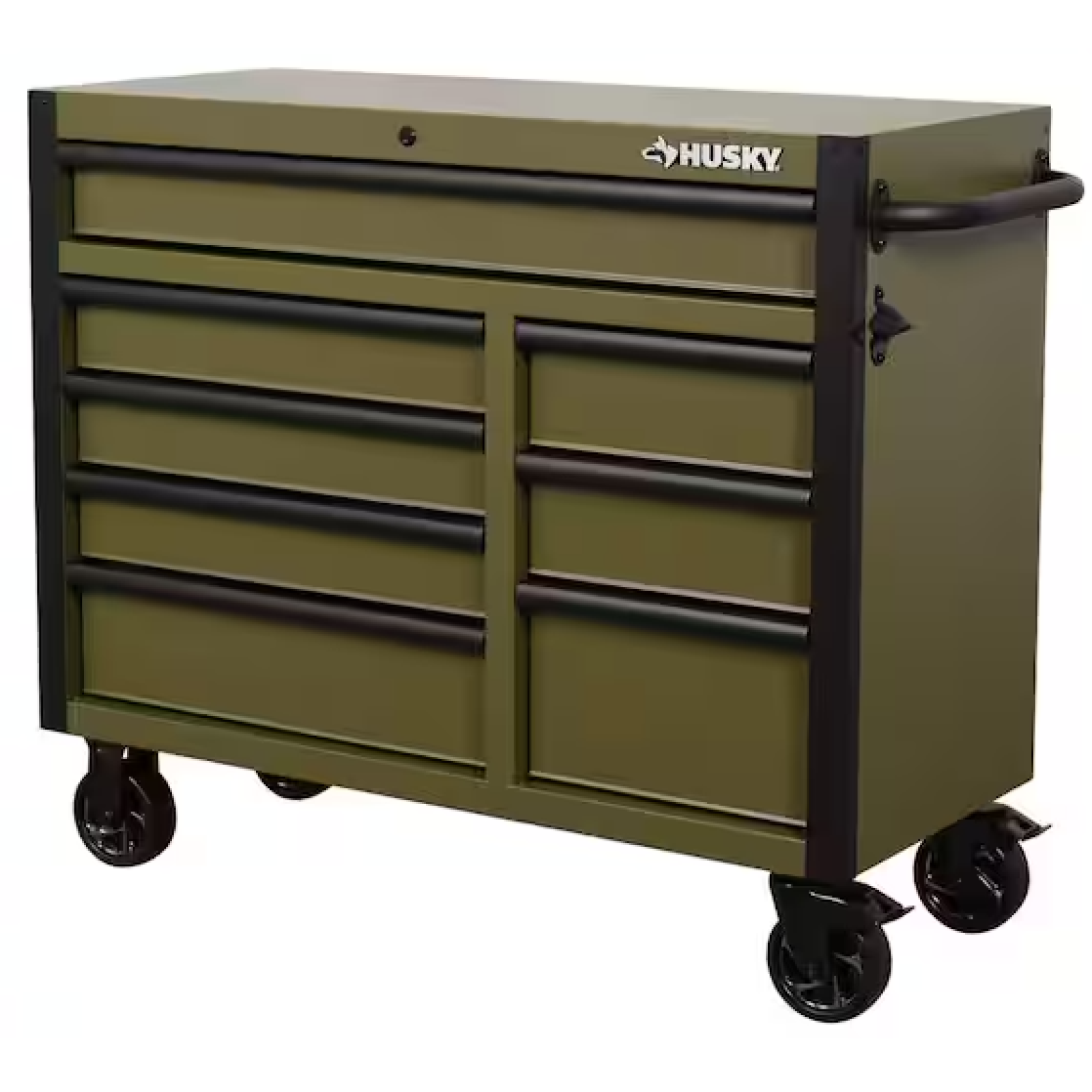 DALLAS LOCATION- AS-IS HUSKY Standard Duty 42 in. 8-Drawer Matte Army Green Rolling Tool Cabinet