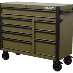 DALLAS LOCATION- AS-IS HUSKY Standard Duty 42 in. 8-Drawer Matte Army Green Rolling Tool Cabinet