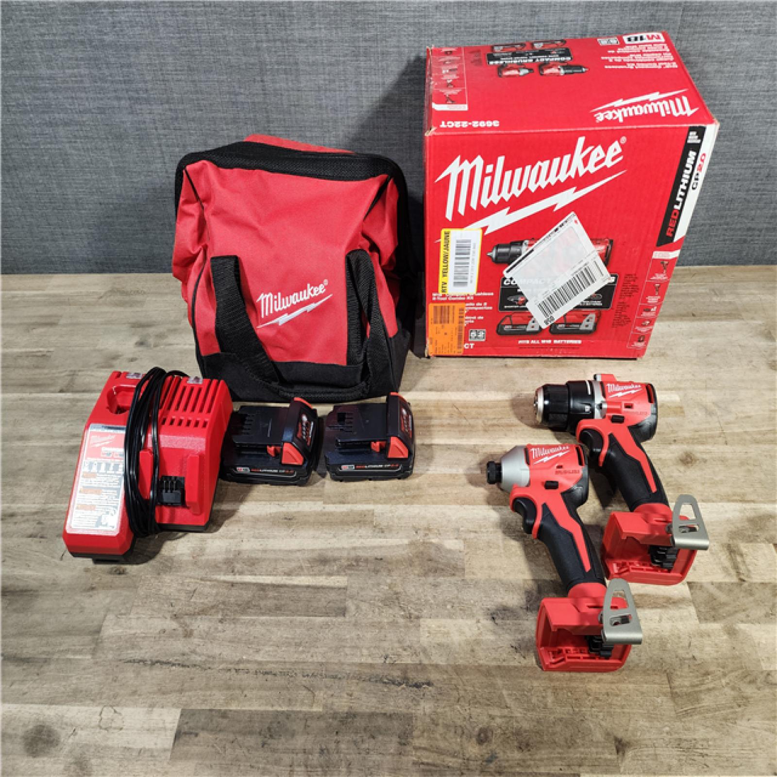 HOUSTON LOCATION - AS-IS Milwaukee M18 Compact Brushless 2-Tool Combo Kit