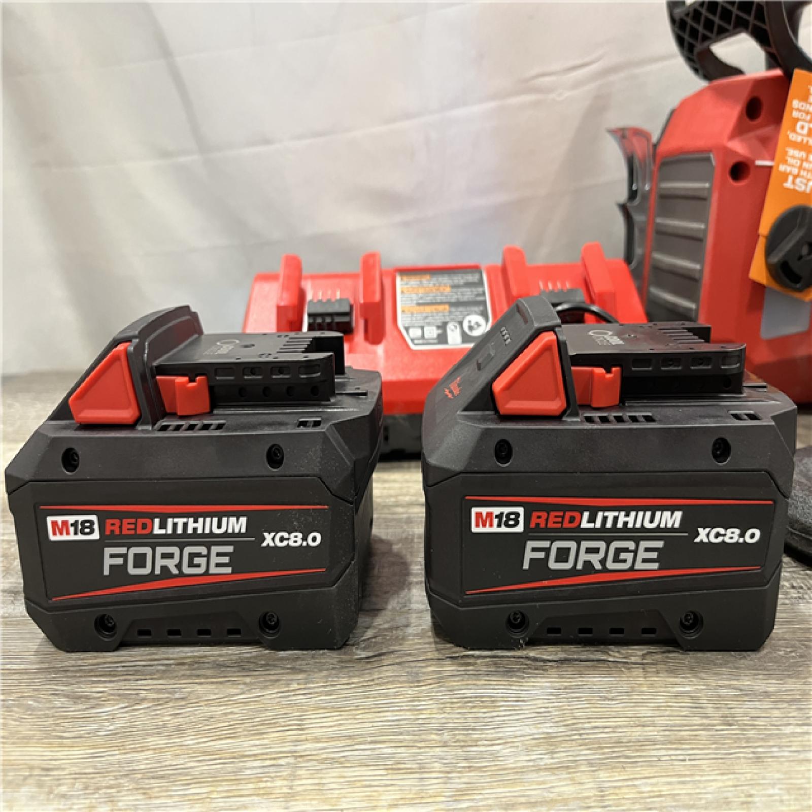AS-IS Milwaukee FUEL 18V Brushless Cordless 20 in. Dual Battery Chainsaw Kit