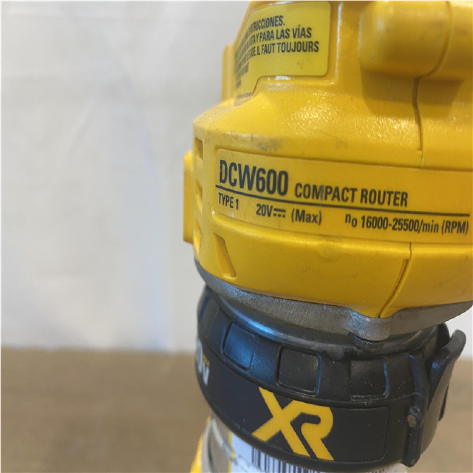 AS-IS DEWALT 20V MAX XR Cordless Brushless Fixed Base Compact Router (Tool Only)
