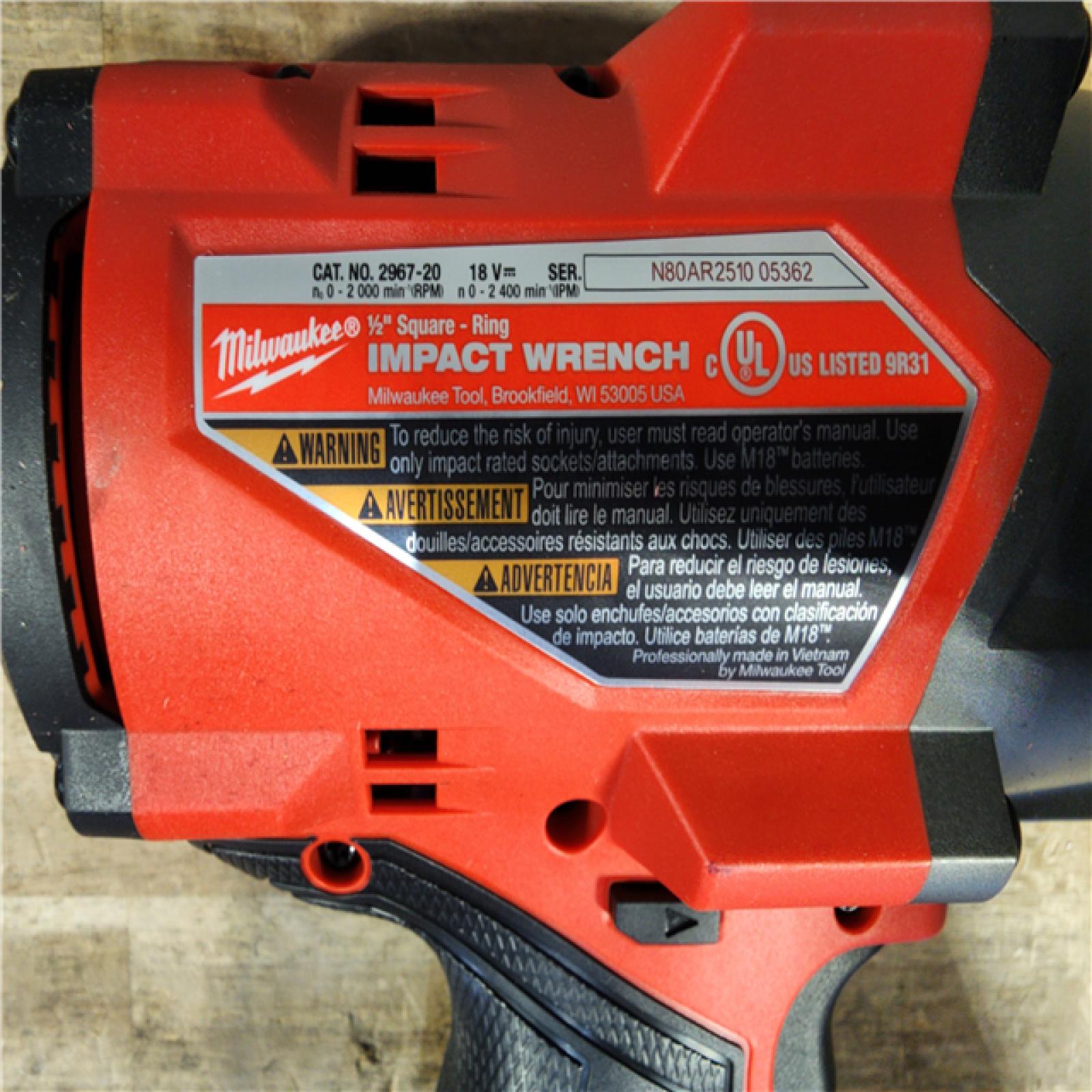 HOUSTON LOCATION - AS-IS (APPEARS LIKE NEW) Milwaukee M18 FUEL 18V Lithium-Ion Brushless Cordless 1/2 in. Impact Wrench with Friction Ring (Tool-Only)