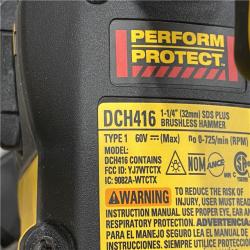 AS-IS DEWALT FLEXVOLT 60V MAX Cordless 1-1/4 in. SDS Plus Rotary Hammer (Tool Only)