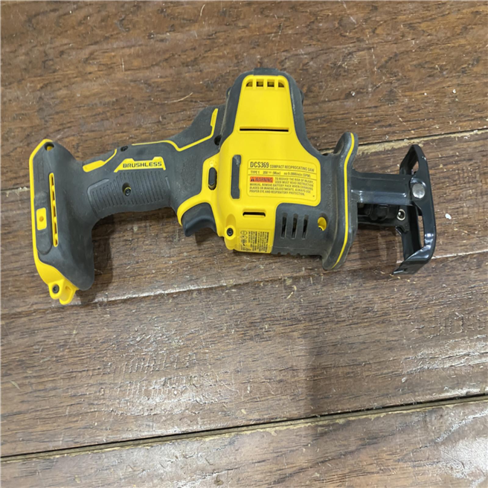 AS-IS Dewalt DCS369B ATOMIC 20V MAX Cordless One-Handed Reciprocating Saw (Tool Only)