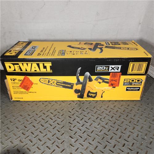 Houston location- AS-IS- DeWALT 2309805 20V Compact Cordless Brushless Chainsaw Bare Tool