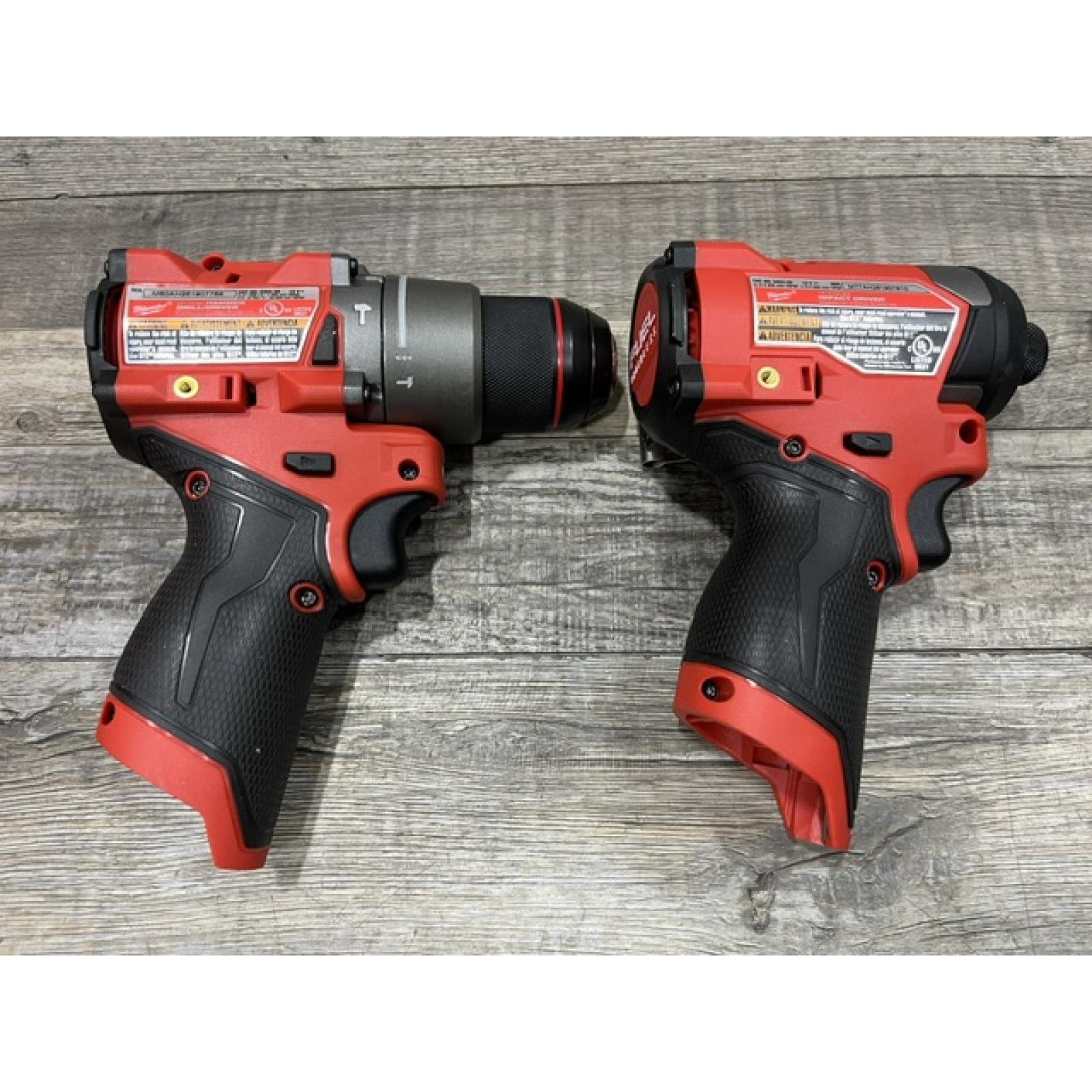 AS-IS Milwaukee FUEL 12-Volt Lithium-Ion Brushless Cordless Hammer Drill and Impact Driver Combo Kit
