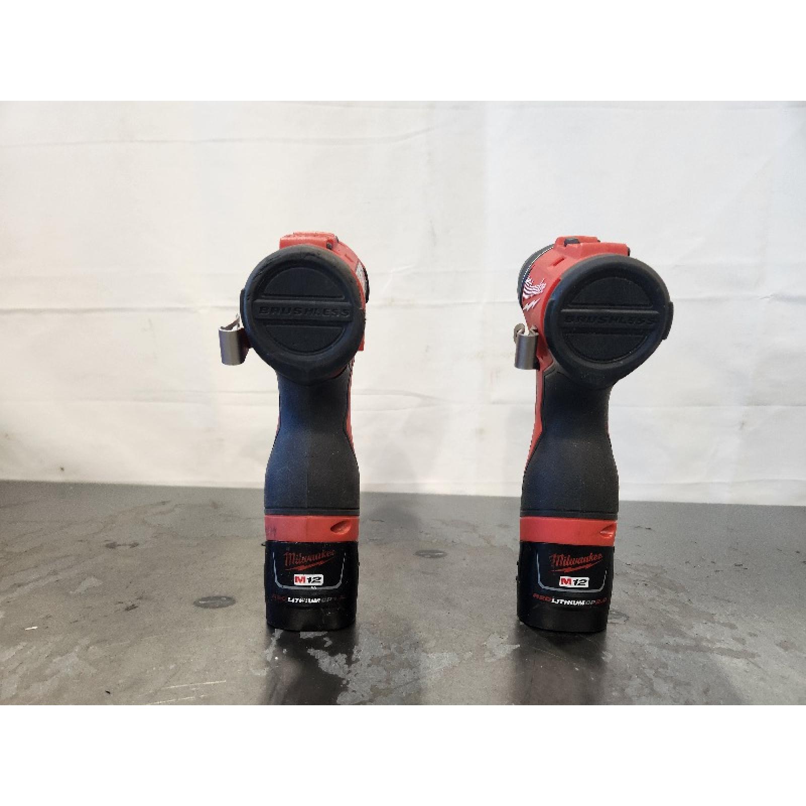 AS-IS- Milwaukee M12 Cordless Brushless 2 Tool Combo Kit