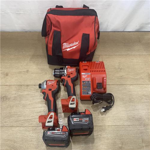 AS-IS Milwaukee 18-Volt Lithium-Ion Brushless Cordless Compact Hammer Drill/Impact Combo Kit