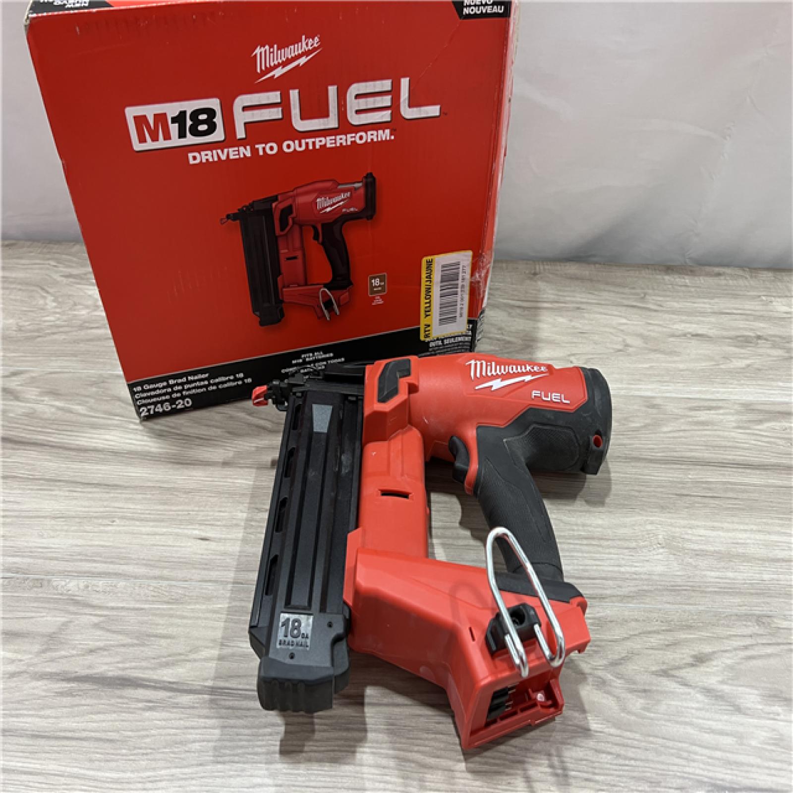 AS-IS MILWAUKEE M18 FUEL 18-Volt Lithium-Ion Brushless Cordless Gen II 18-Gauge Brad Nailer (Tool-Only)
